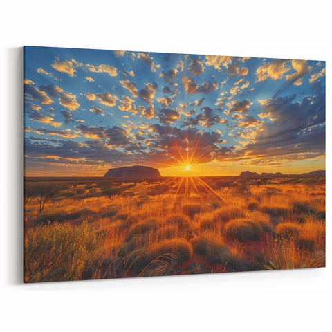 Uluru Landscape Prints - Stunning Ayers Rock Sunrise Desert Photography
