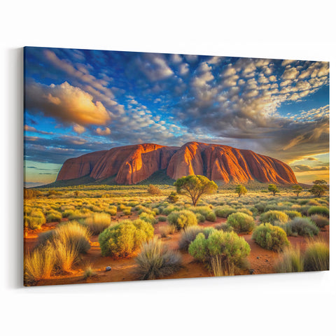 Australia Scenery Canvas - Vibrant Ayers Rock Uluru Landscape Art