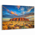 Ayers Rock Wall Art - Beautiful Uluru Desert Landscape Canvas Print