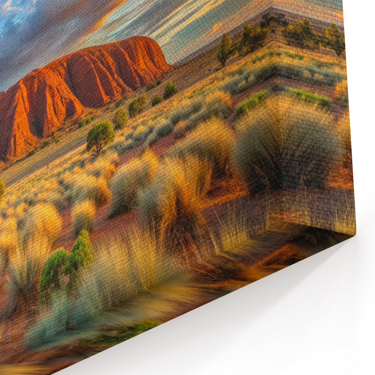 Ayers Rock Wall Art - Beautiful Uluru Desert Landscape Canvas Print