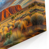 Ayers Rock Wall Art - Beautiful Uluru Desert Landscape Canvas Print