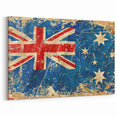 Outback Australia Art - Vintage Australian Flag Canvas Print