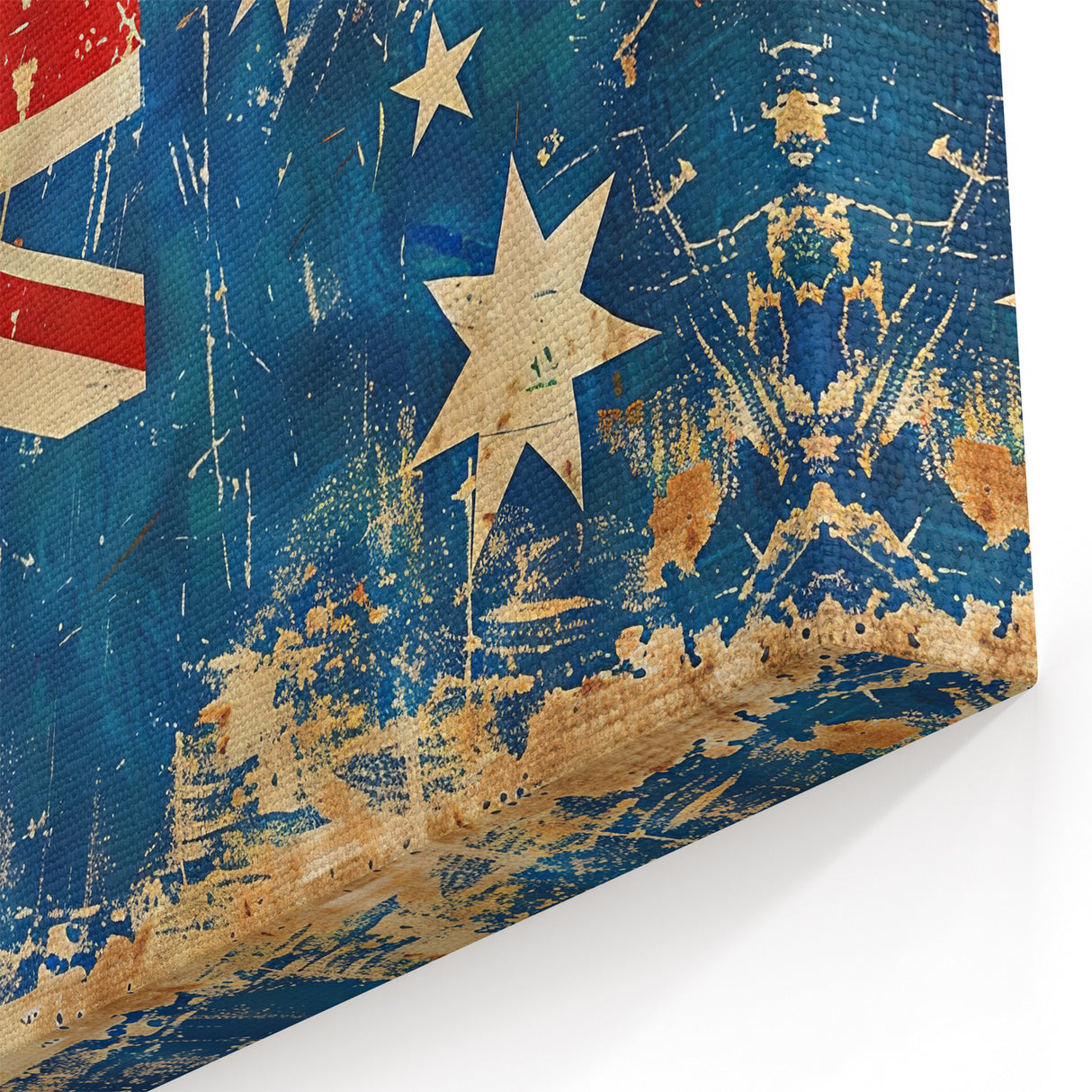 Outback Australia Art - Vintage Australian Flag Canvas Print