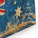 Outback Australia Art - Vintage Australian Flag Canvas Print