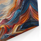 Abstract Sun and Landscape – Bold Sun Wall Art with Dynamic Waves