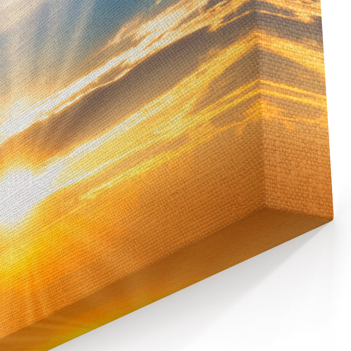 Radiant Sunrise Over Horizon – Peaceful Sun Wall Art with Blue Skies