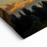 Vibrant Sunset Over Field – Stunning Sun Wall Art with Dramatic Sky