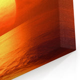 Vivid Sunset Over Ocean – Bold Sun Wall Art with Fiery Red Hues