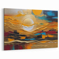 Abstract Golden Sun – Dynamic Sun Wall Art with Warm and Bold Colors