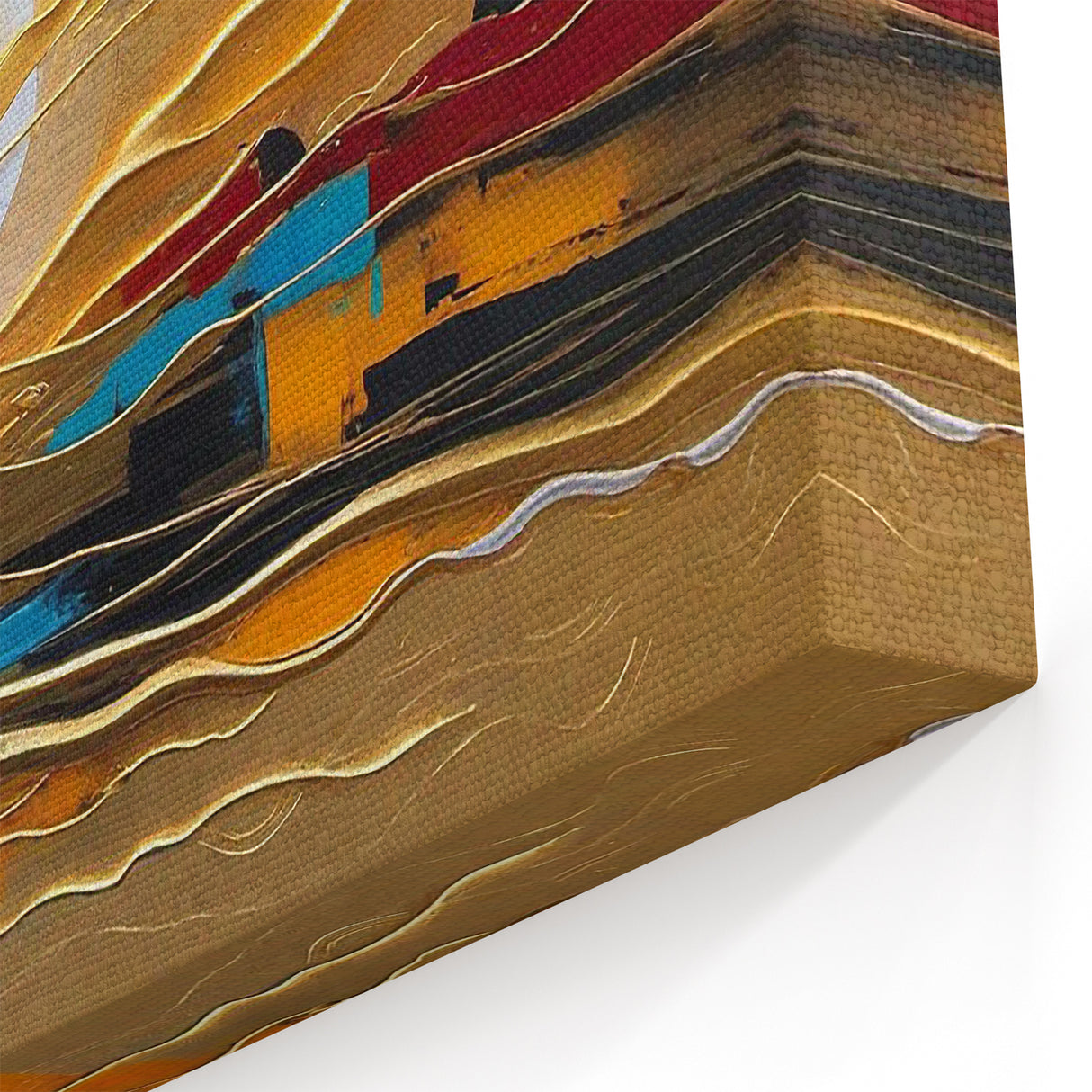 Abstract Golden Sun – Dynamic Sun Wall Art with Warm and Bold Colors