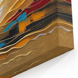 Abstract Golden Sun – Dynamic Sun Wall Art with Warm and Bold Colors