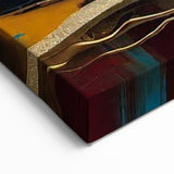 Abstract Golden Sun – Dynamic Sun Wall Art with Warm and Bold Colors
