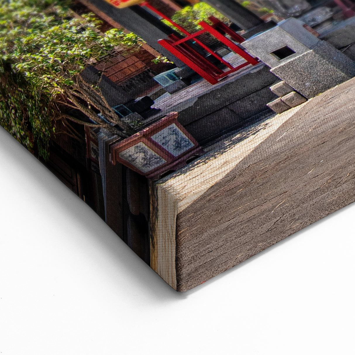 Traditional Temple Art Print – Intricate Asian Architecture with Rich Details