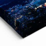 Mount Fuji Night View Art Print – Majestic Mountain Under Blue Twilight