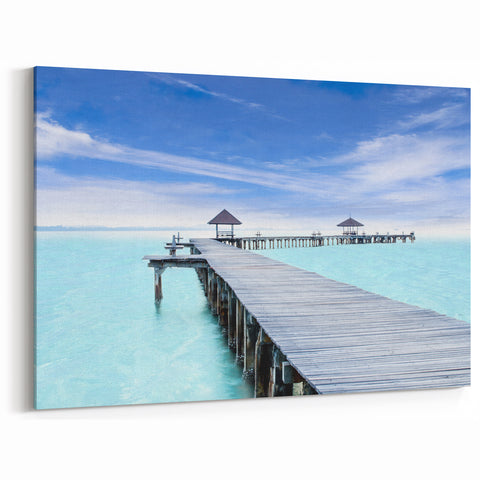 Tranquil Cancun Pier Wall Art - Coastal Mexico Photography & Scenic Decor