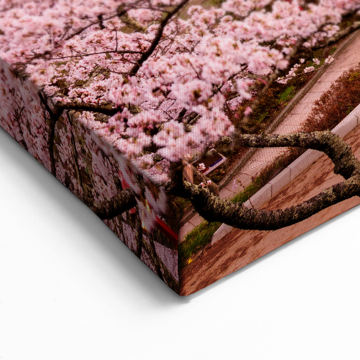 Mount Fuji Pagoda Art Print – Spring Cherry Blossoms at Sunset Japan