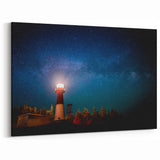 Lighthouse Under Starry Sky - New Brunswick Night Wall Art & Canvas Prints