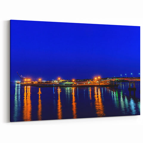 Vibrant City Lights at Night - Coastal Wall Art & Canvas Prints