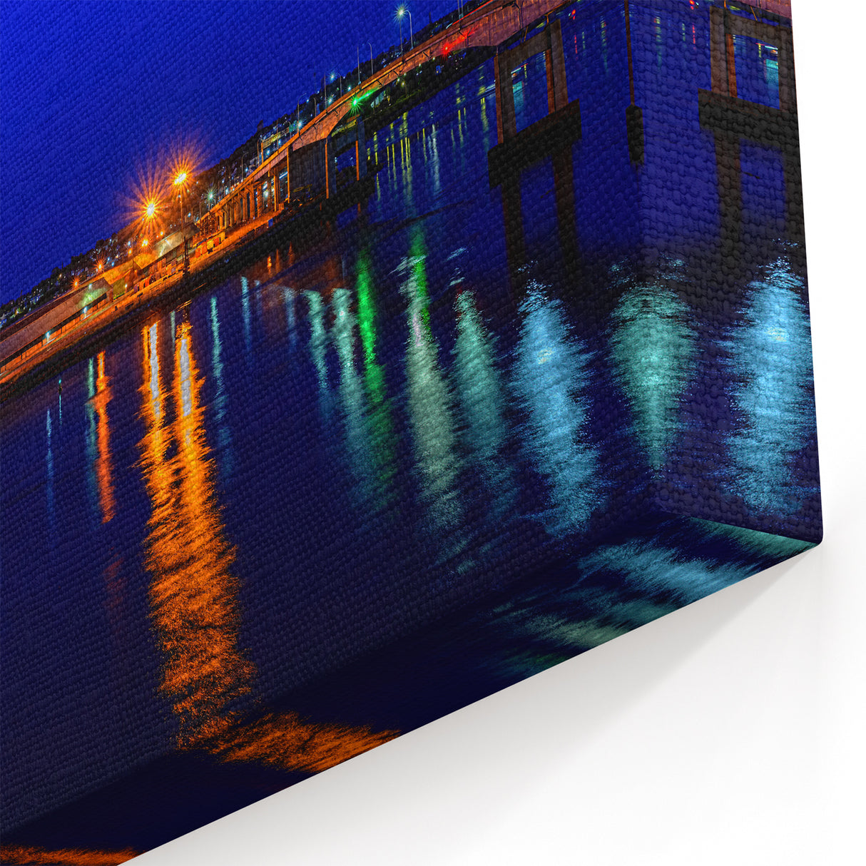 Vibrant City Lights at Night - Coastal Wall Art & Canvas Prints