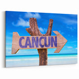 Rustic Cancun Sign Wall Art - Mexico Beach Photography & Tropical Decor