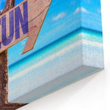 Rustic Cancun Sign Wall Art - Mexico Beach Photography & Tropical Decor
