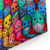 Colorful Day of the Dead Wall Art - Mexican Sugar Skull Photography Decor