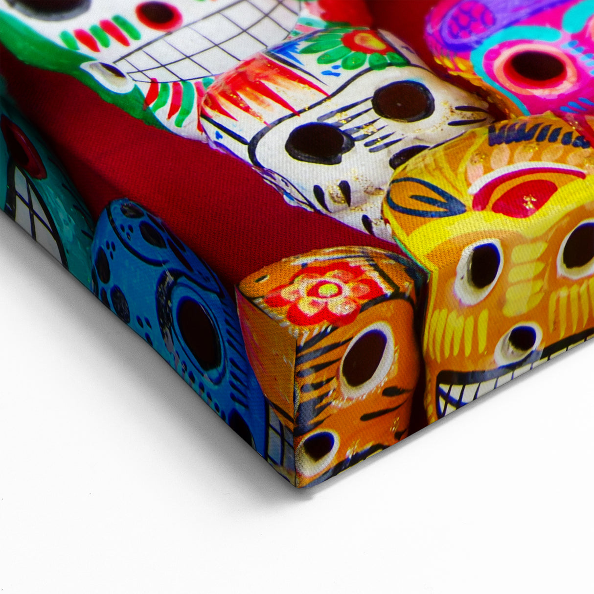Colorful Day of the Dead Wall Art - Mexican Sugar Skull Photography Decor
