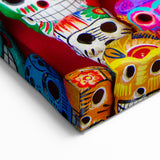 Colorful Day of the Dead Wall Art - Mexican Sugar Skull Photography Decor