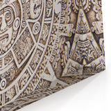 Mayan Calendar Wall Art - Intricate Mexico Tribal Design & Cultural Decor