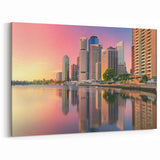 Sunset Brisbane Cityscape Canvas - Stunning Skyline Wall Art Print