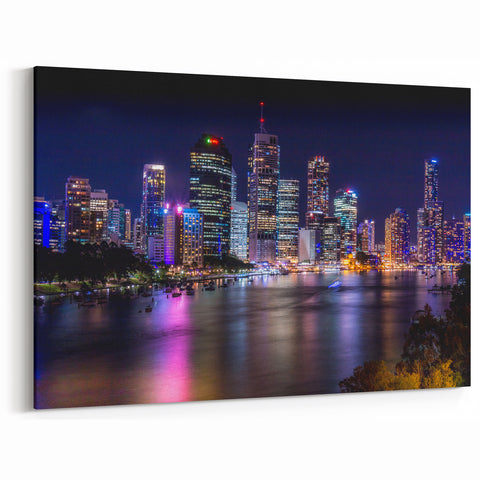 Brisbane Night Skyline Prints - Captivating Cityscape Wall Art