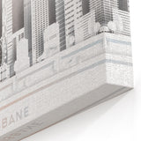 Whimsical Brisbane Skyline Art - Festive Paper-Cut Style Wall Art