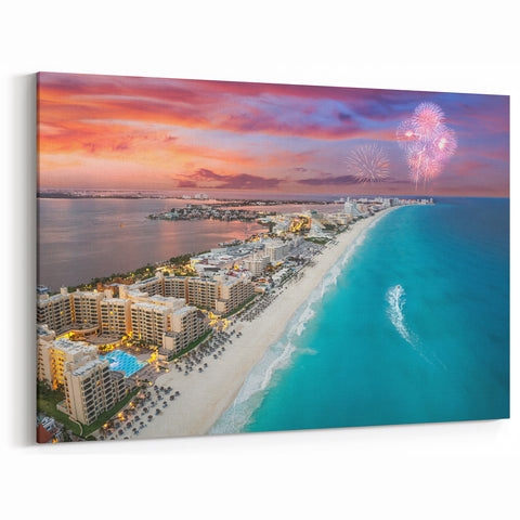 Stunning Cancun Beach Wall Art - Vibrant Skyline Posters & Coastal Prints