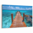Tranquil Cancun Pier Wall Art - Serene Coastal Photography & Ocean Decor