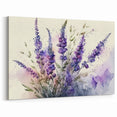 Watercolor Lavender Flower Art – Botanical Lavender Canvas Prints
