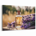Rustic Lavender Oil Art – Botanical Lavender Canvas for Home Decor