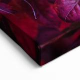 Vibrant Red Botanical Leaves Wall Art - Tropical Leaf Print Decor