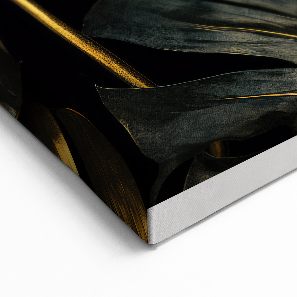 Luxurious Gold and Green Tropical Leaves Wall Art - Monstera Leaf Decor