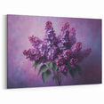 Modern Lilac Bloom Wall Art - Botanical Lilac Flower Canvas for Home Decor