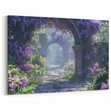 Magical Lilac Garden Wall Art - Botanical Lilac Blossom Archway Decor