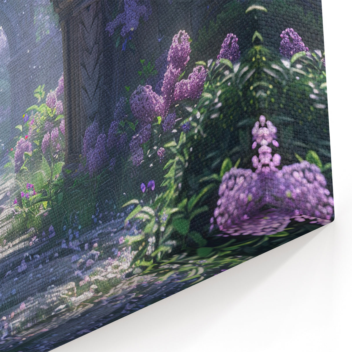 Magical Lilac Garden Wall Art - Botanical Lilac Blossom Archway Decor