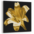 Golden Lily Flower Art - Botanical Wall Decor | Elegant Lily Canvas Print
