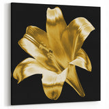 Golden Lily Flower Art - Botanical Wall Decor | Elegant Lily Canvas Print