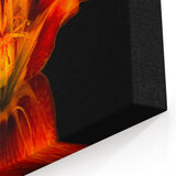 Fiery Red Lily Flower Art - Bold Botanical Wall Decor | Floral Canvas Print