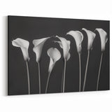 Minimalist Black and White Lily Flower Art | Botanical Wall Decor Print