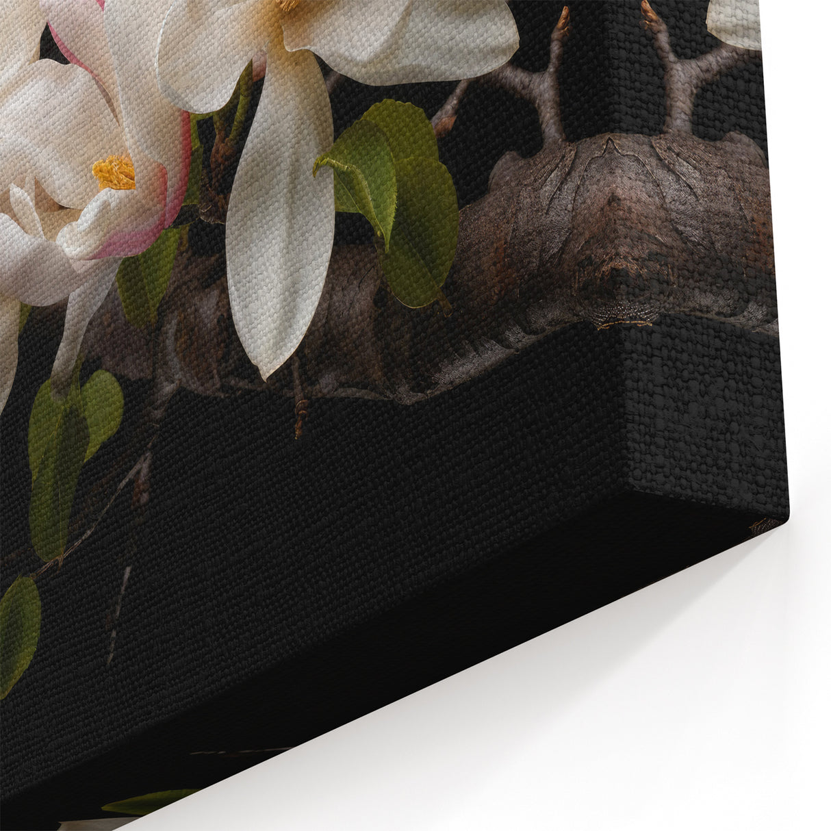 White Magnolia Bloom Wall Decor | Magnolia Flower Canvas | Elegant Art