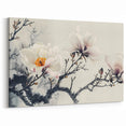 Magnolia Blossom Wall Art | Botanical Magnolia Canvas | Floral Decor