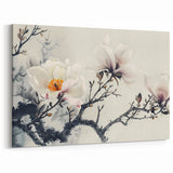 Magnolia Blossom Wall Art | Botanical Magnolia Canvas | Floral Decor