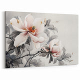 Elegant Magnolia Wall Art | Botanical Magnolia Flower Canvas | Floral Decor