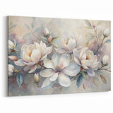 Botanical Magnolia Flower Wall Art | Southern Magnolia Canvas | Floral Decor
